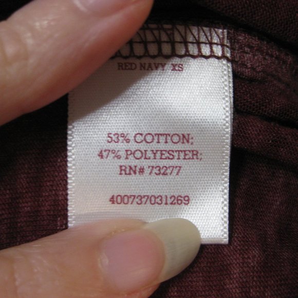 NWOT SO red blue white ¾ sleeve baseball tee t shirt top XS - Picture 5 of 6